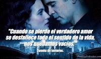 Cuando se pierde el verdadero amor se desfallece todo el sentido de la vida, nos quedamos vacos.