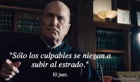 Slo los culpables se niegan a subir al estrado.